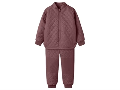 Name It termo sæt rose brown med forstærkninger set forfra